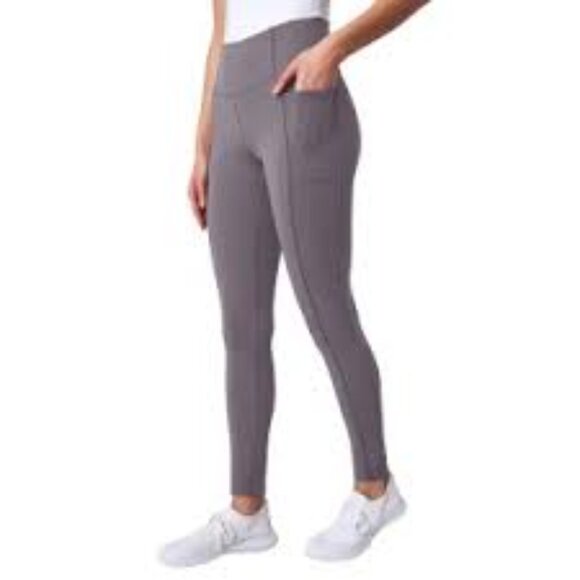 New Mondetta Women's Panel Ribbed Legging Size L Purple, Side Pockets, Stretch - Picture 2 of 15